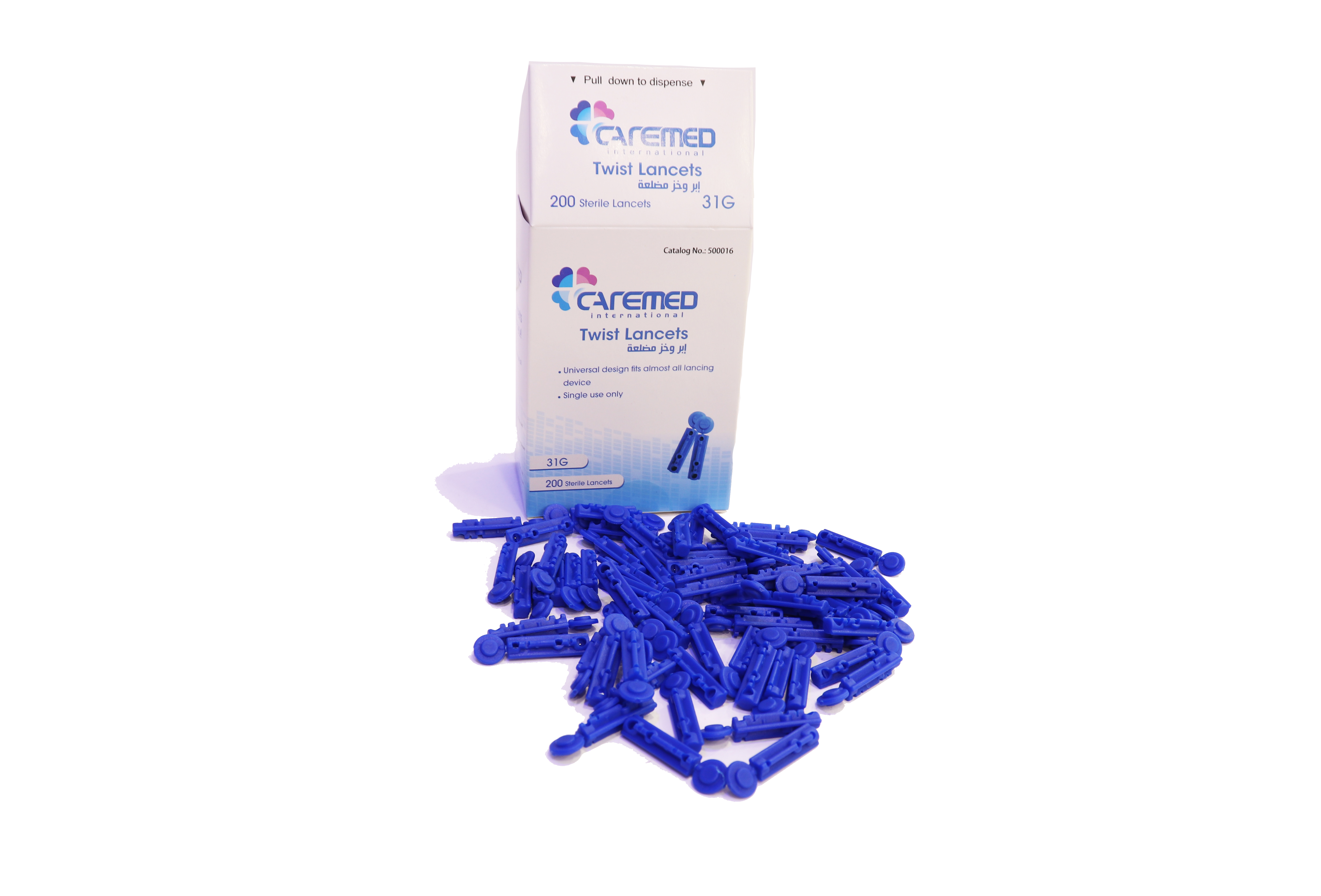 Caremed 200-Piece Twist Sterile Blood Lancet