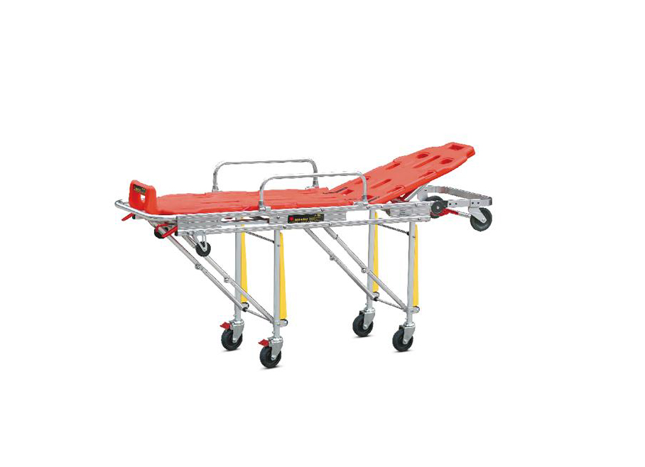 YDC-3B03 Adjustable Aluminum Alloy HDPE Spine Board Ambulance Stretcher for Narrow Space