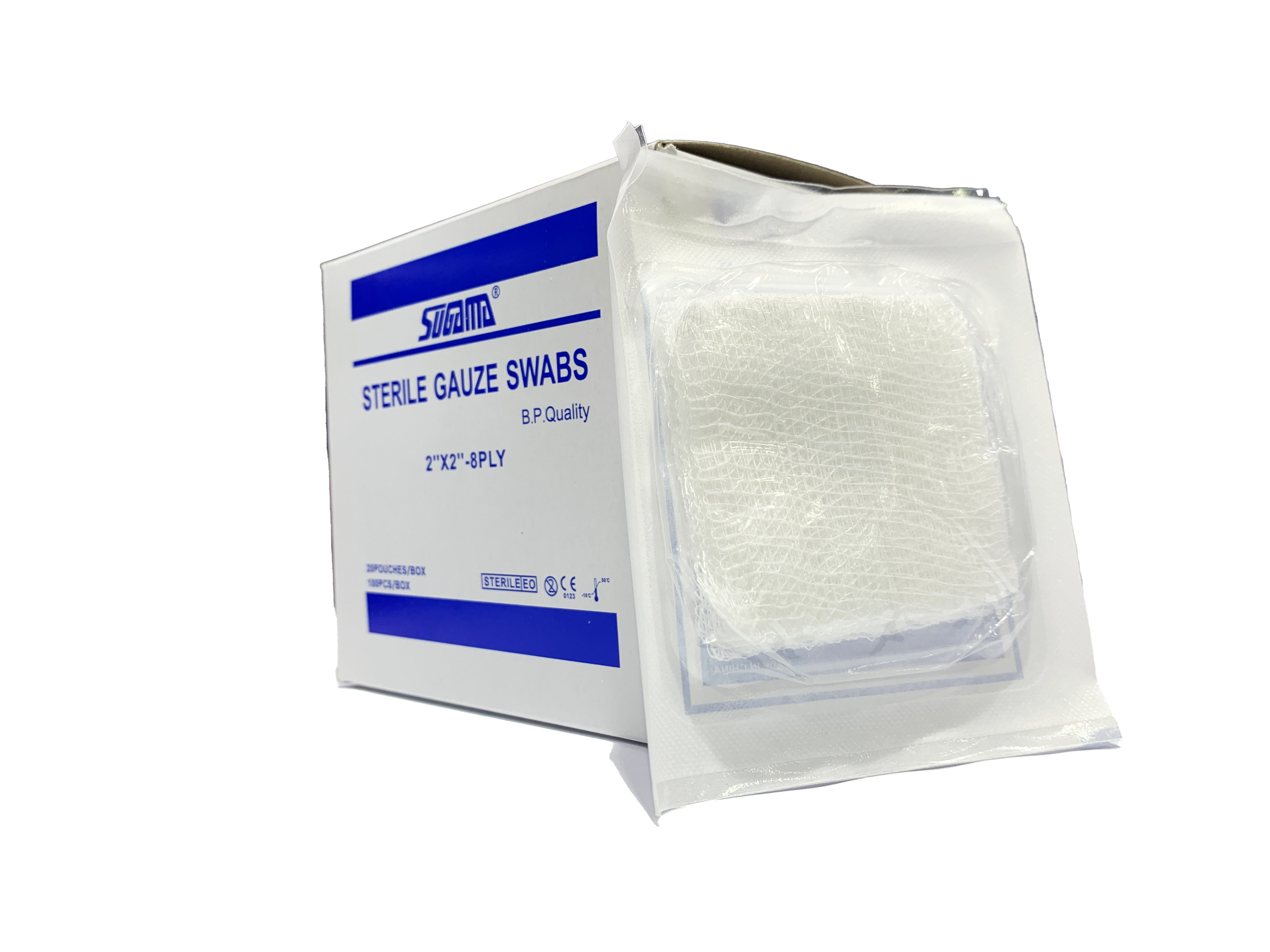 sugama sterile gauze swabs 2×2 8 ply