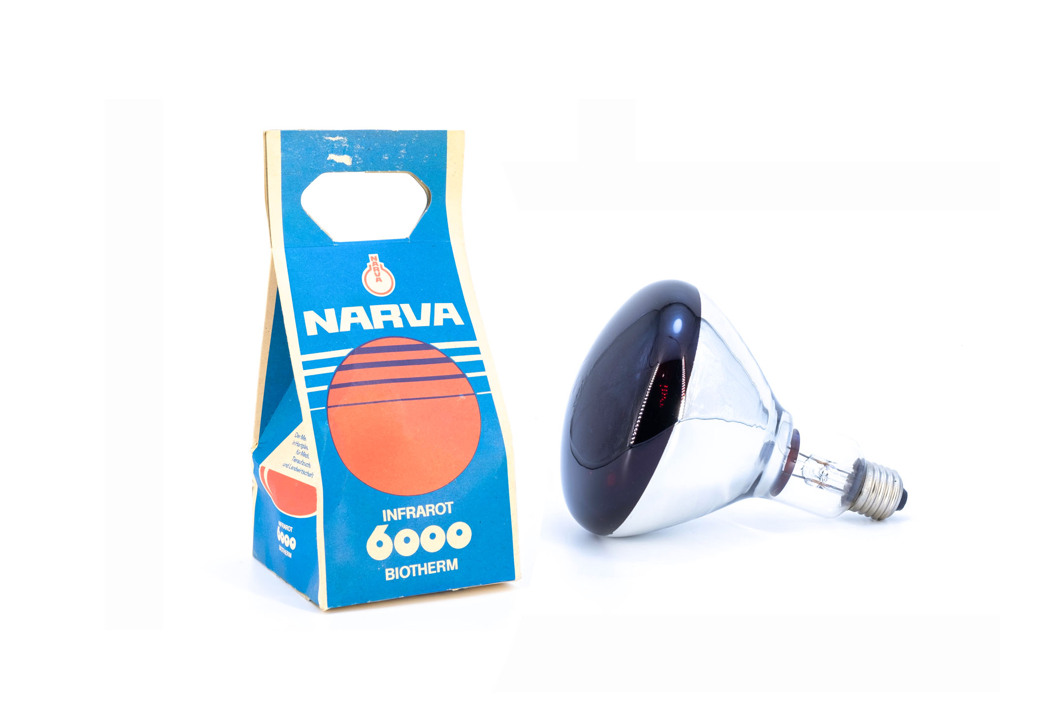 INFRA RED LAMP 125mm 250W E27 220V NARVA narva infrarot 6000 biotherm