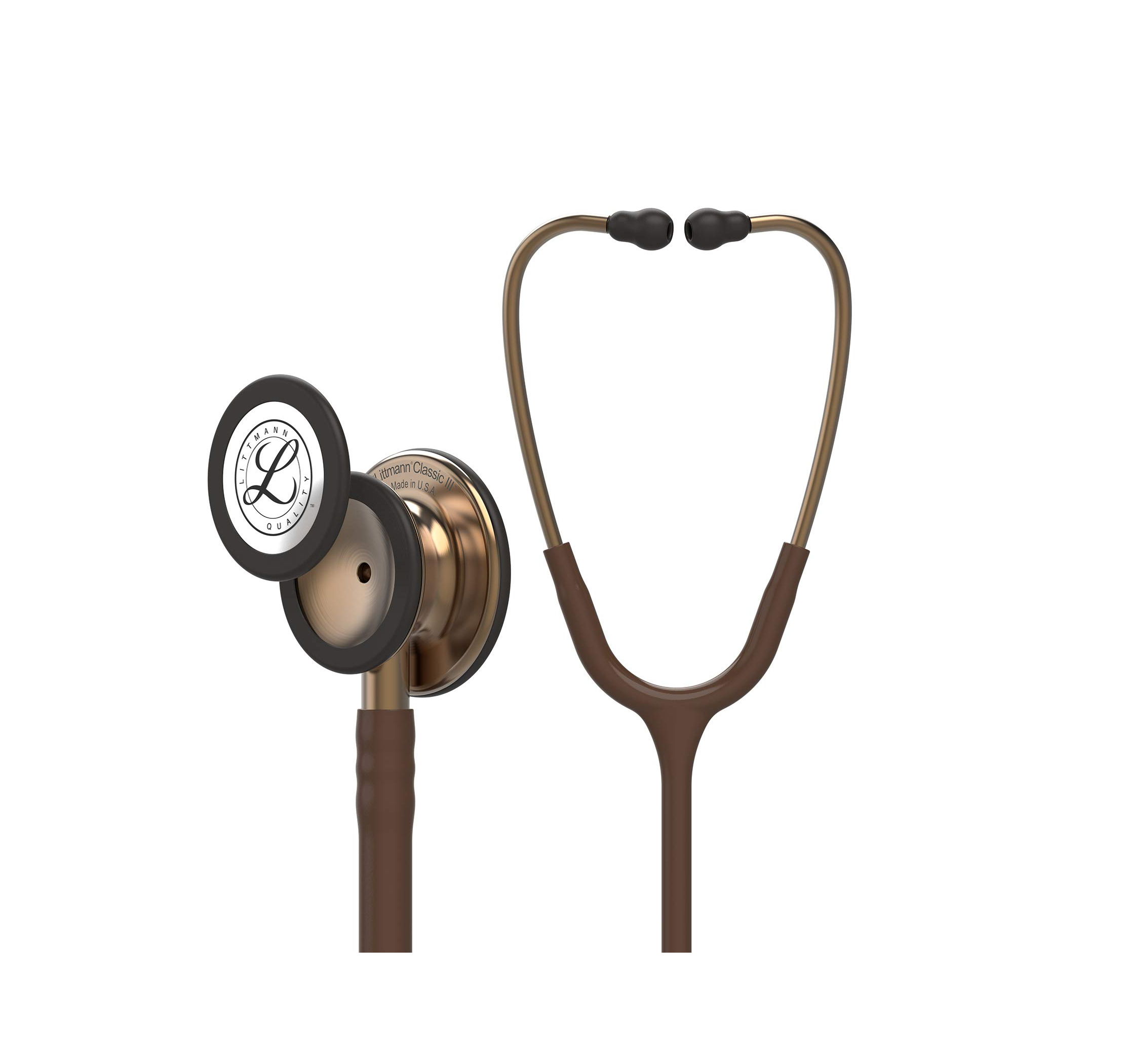 3M Littmann Classic III Stethoscope, Copper-Finish Chestpiece, Chocolate Tube, 27 inch, 5809