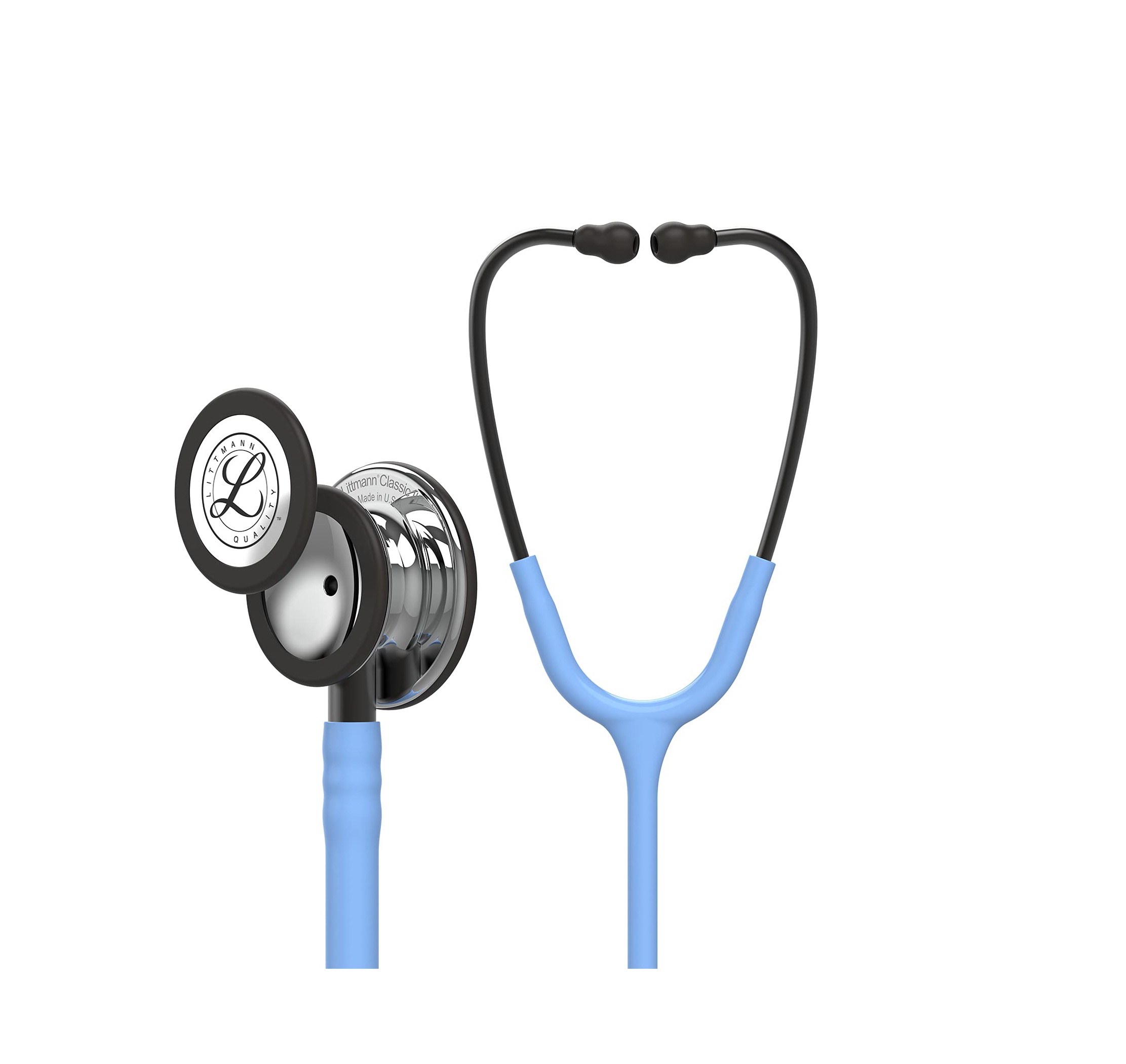 3M Littmann Classic III Monitoring Stethoscope, Mirror Chestpiece, Ceil Blue Tube, Smoke Stem and Smoke Headset, 27 inch, 5959