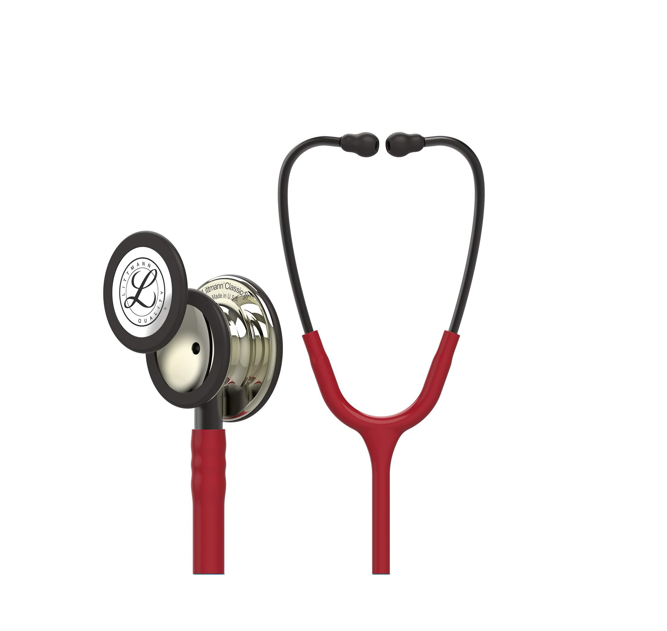 3M Littmann Classic Monitoring Stethoscope (69cm, 5864, Burgundy)