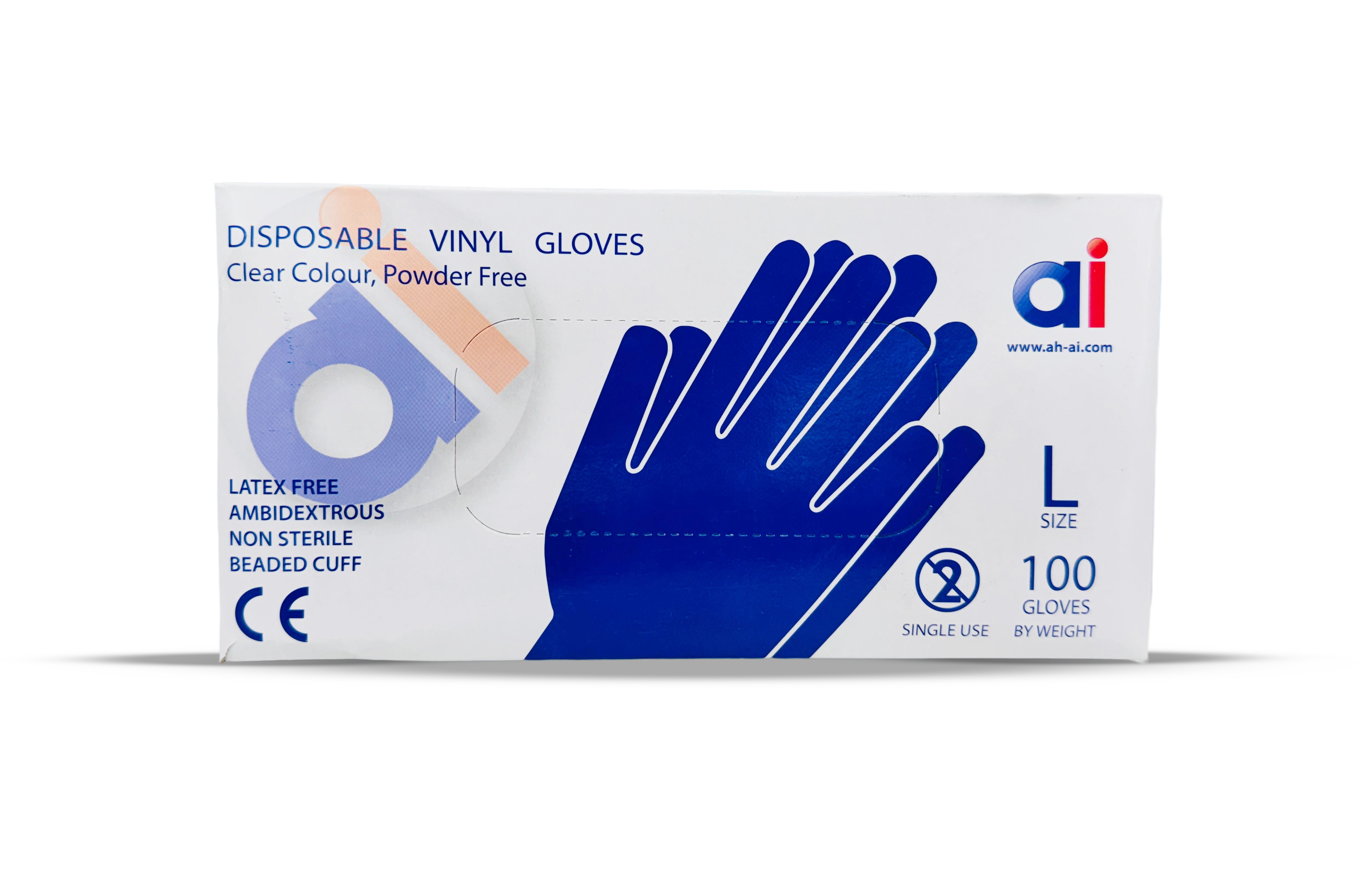 ai Vinyl Examination Glove Large, BX/100
