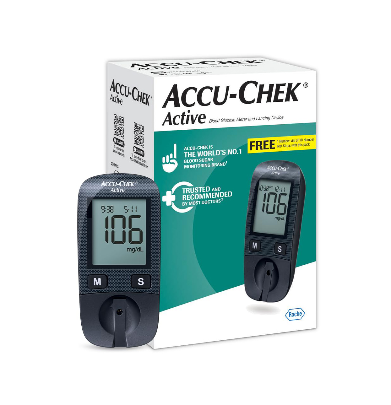 Accu-Chek Active blood glucose meter,Accu-Chek Active,جهاز قياس نسبة السكر في الدم,جهاز تحليل السكر بالدم اكواتشيك اكتيف ,