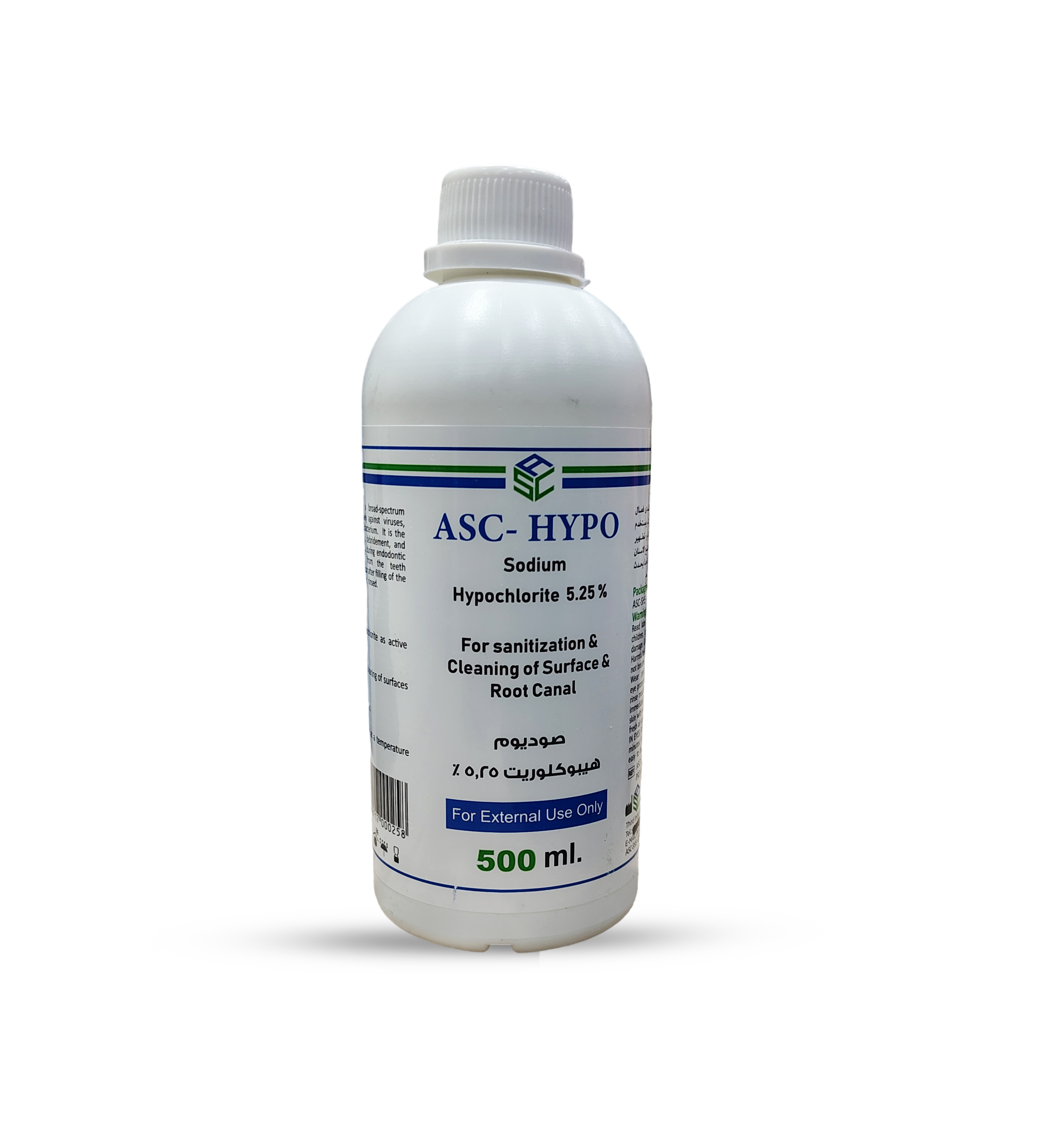 ASC-Sodium Hypochlorite 5.25%500ml,Sodium-Hypochlorite,Sodium Hypochlorite Solution 500ml