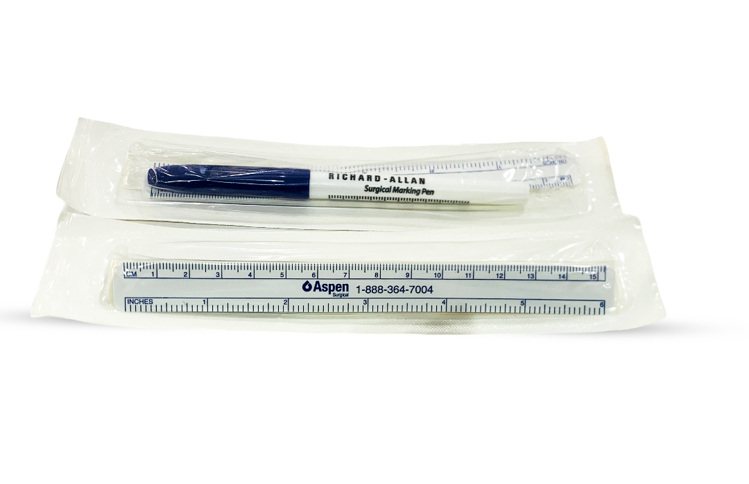 richard allan surgical marking pen,2730 Richard-Allan Modern Fine Tip Pen, Ruler and 6-Up Labels, Sterile (Pack of 50),علامة الجلد الجراحية,أقلام الجلد الجراحية الجراحية,قلم عمليات