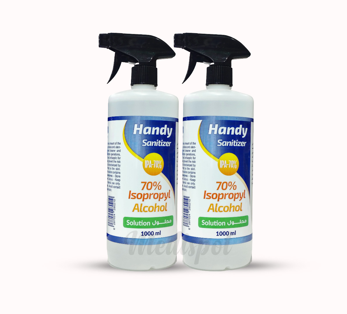 handy Isopropyl Alcohol 70% Solution 1000ml,معقم كحول ايزوبروبيل 70% للأيدي والأسطح من هاندي-1000مل