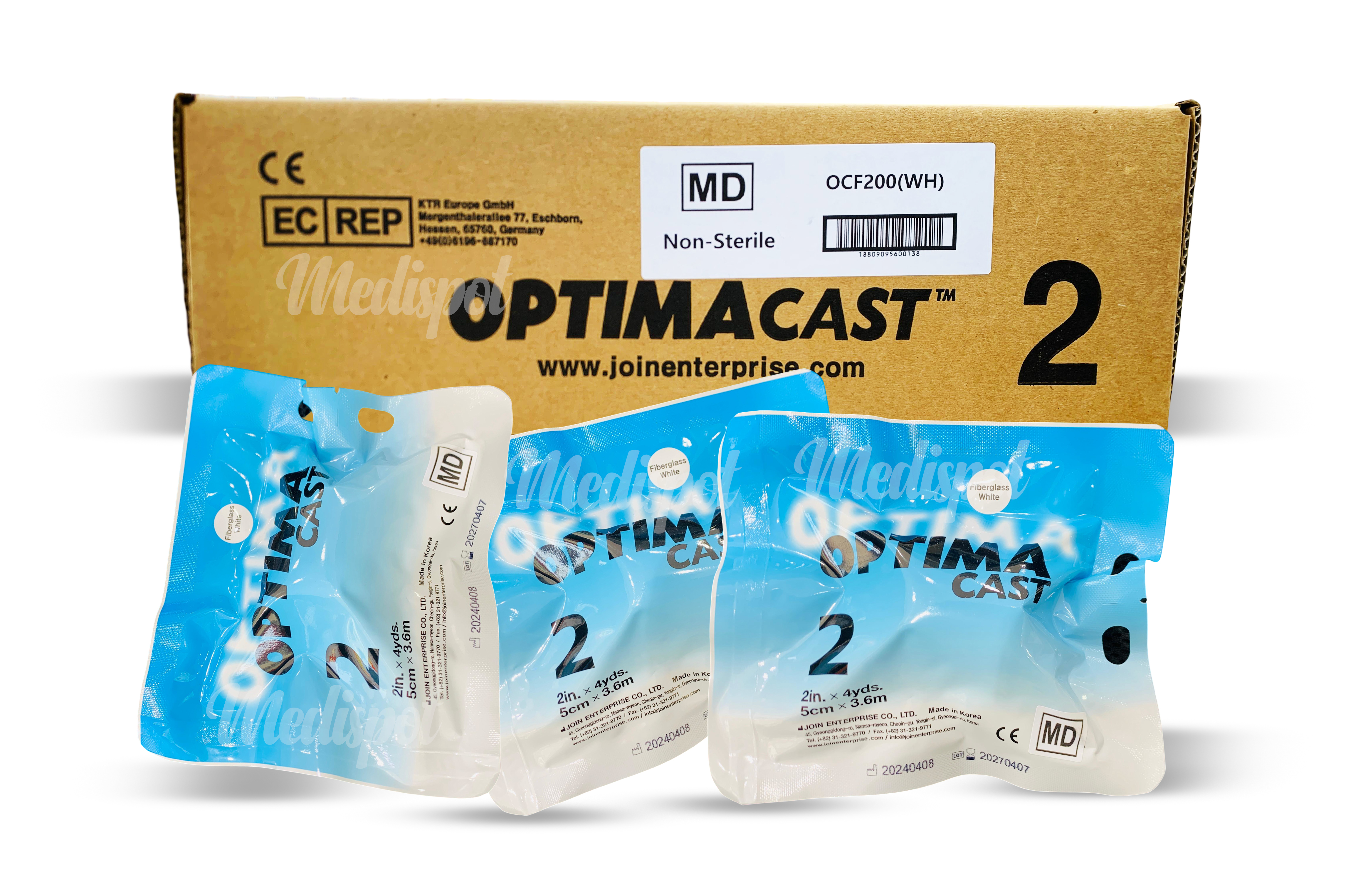 optima cast fiberglass orthopaedic casting tape No:2 (2in x 4yds / 5cm x 3.6m),جبس فايبر جلاس,تجبير فيبر اوبتيما,جبيرة فايبر جلاس