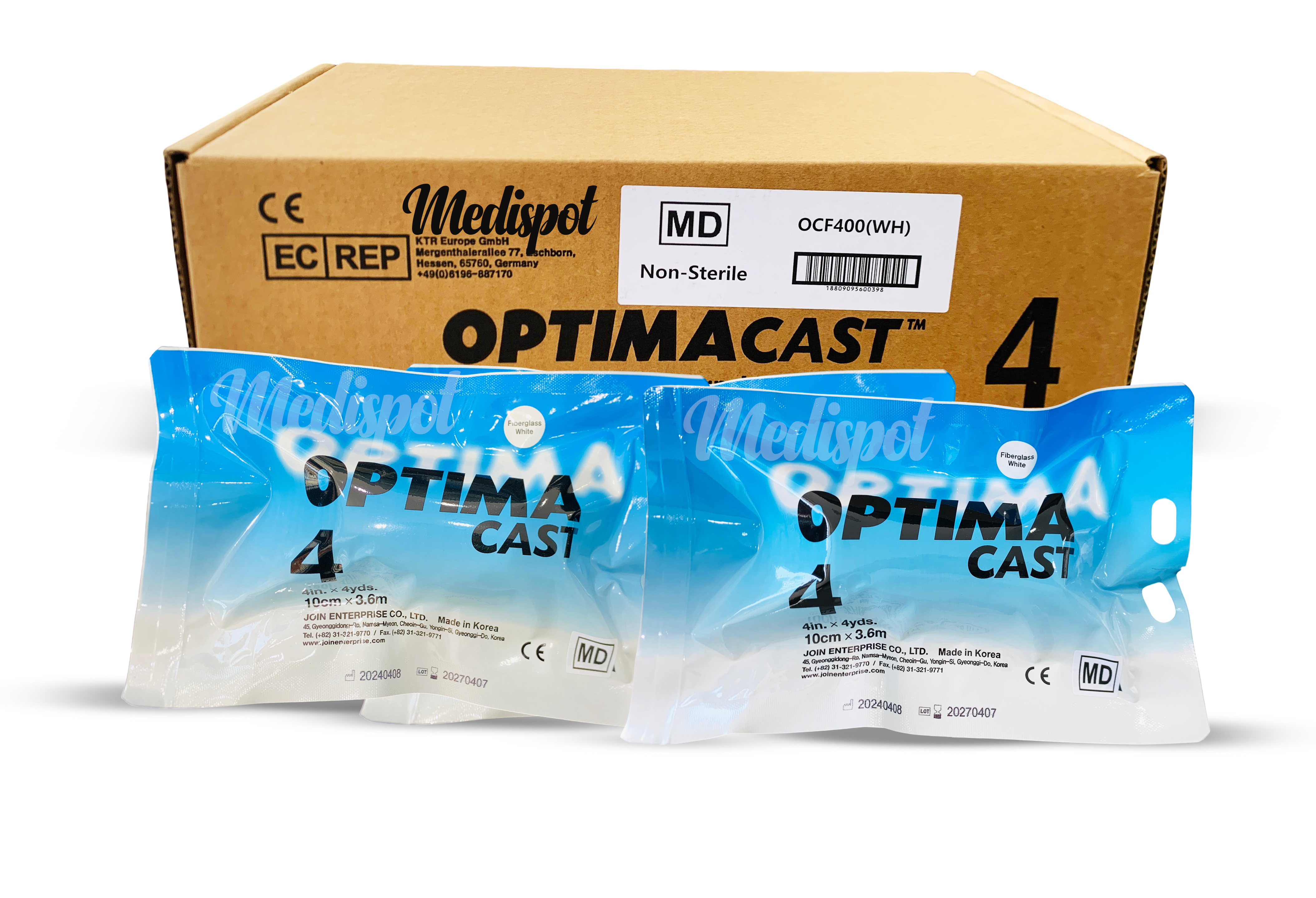 optima cast fiberglass orthopaedic casting tape No:4 (4in x 4yds / 10cm x 3.6m),جبس فايبر جلاس,تجبير فيبر اوبتيما,جبيرة فايبر جلاس