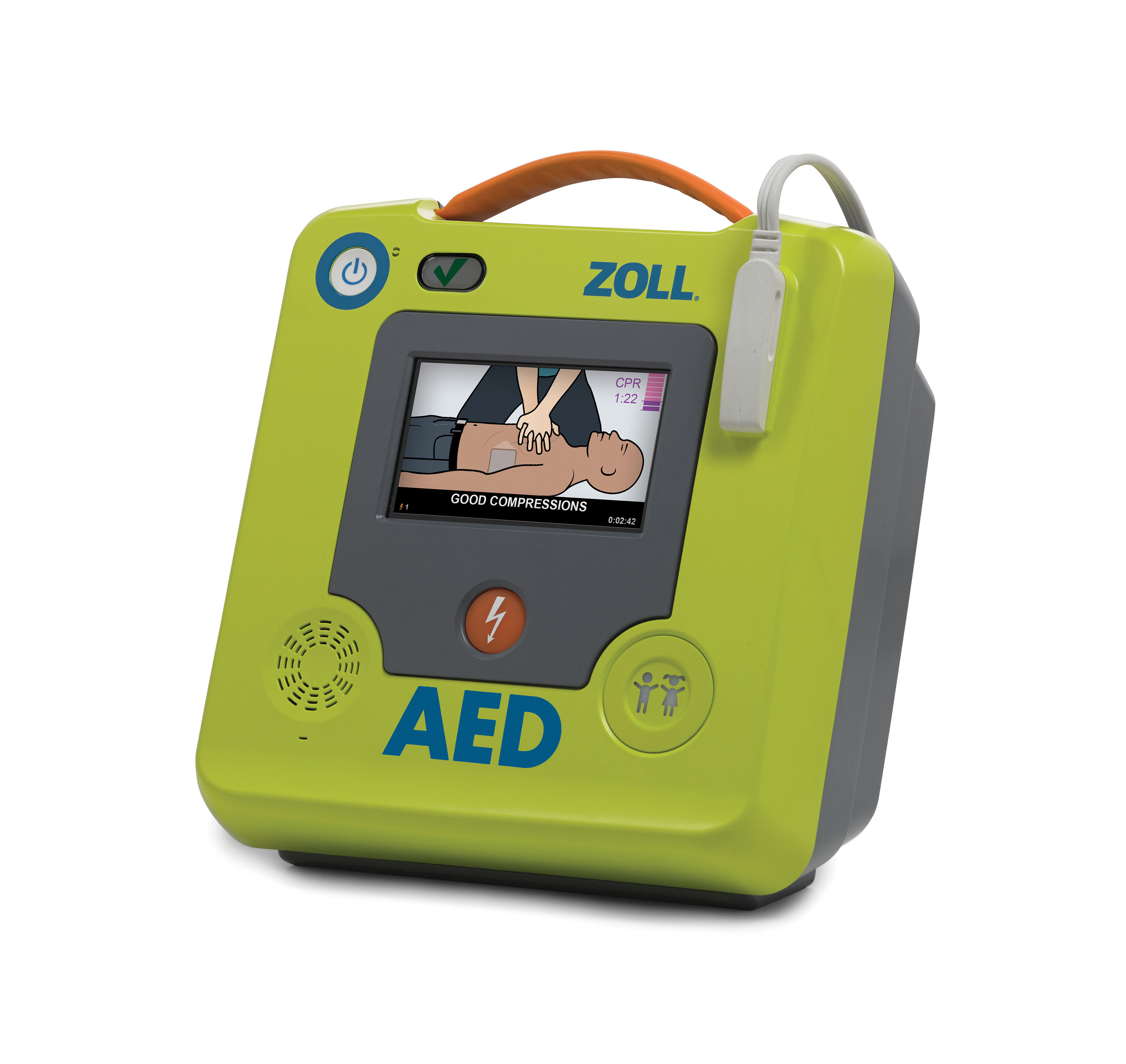 ZOLL AED 3 BLS SEMI-Automated Defibrillator with ECG Display, Adult/Child Mode and WiFi Enabled,جهاز صدمات القلب اوتوماتيكي امريكي