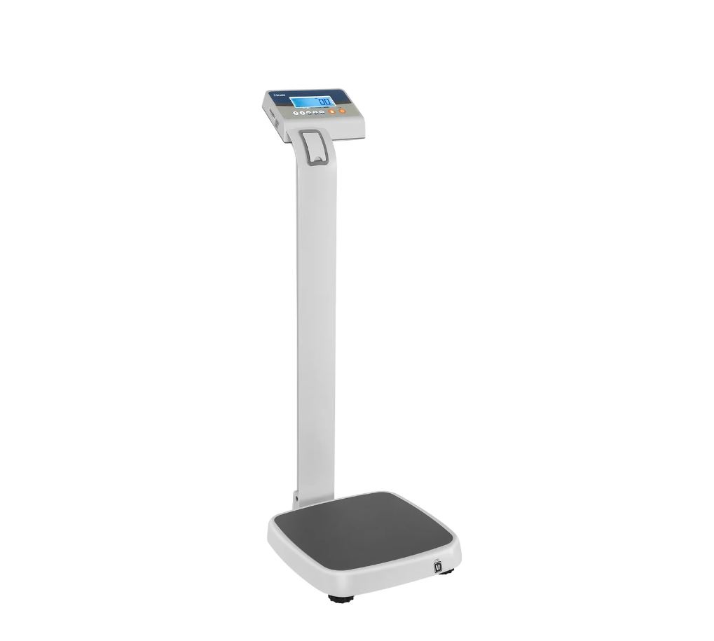 TNHD200HC LCD Display With Blue back Light sS Platform wide stadiometer with inchs & CM reading 50 graduation BMI Function,Height Measuring Scale