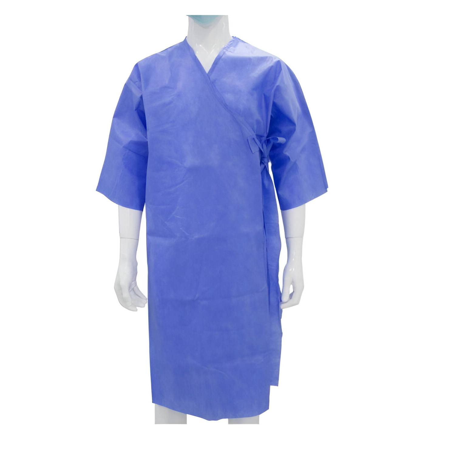 Disposable Blue Patient Gown Medpurest, Patient Gown,Hospital patient gown,عباءات المريض المتاح ، حزمة جراحية عالمية ، بدلة عزل يمكن التخلص منها