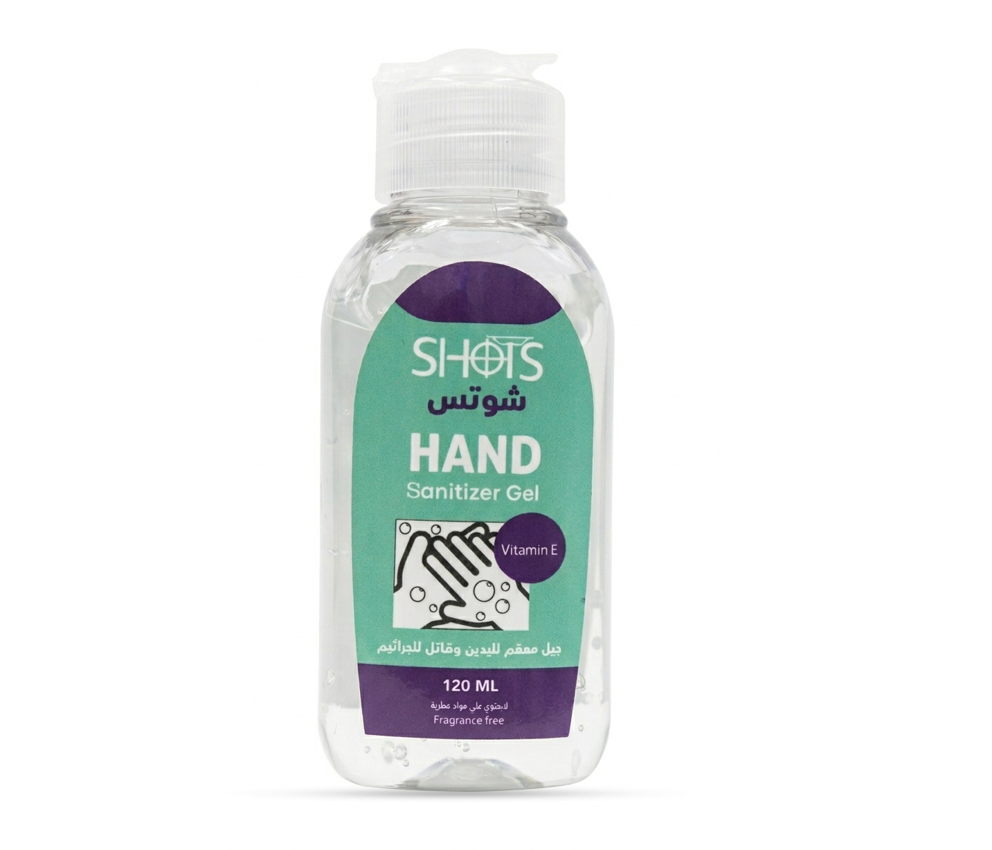 Shots – Hand Sanitizer Gel 120 ml,شوتس – جل معقم لليدين 120 مل,جل معقم اليدين شوتس,Hand Sanitizer Antiseptic Gel 120 mL