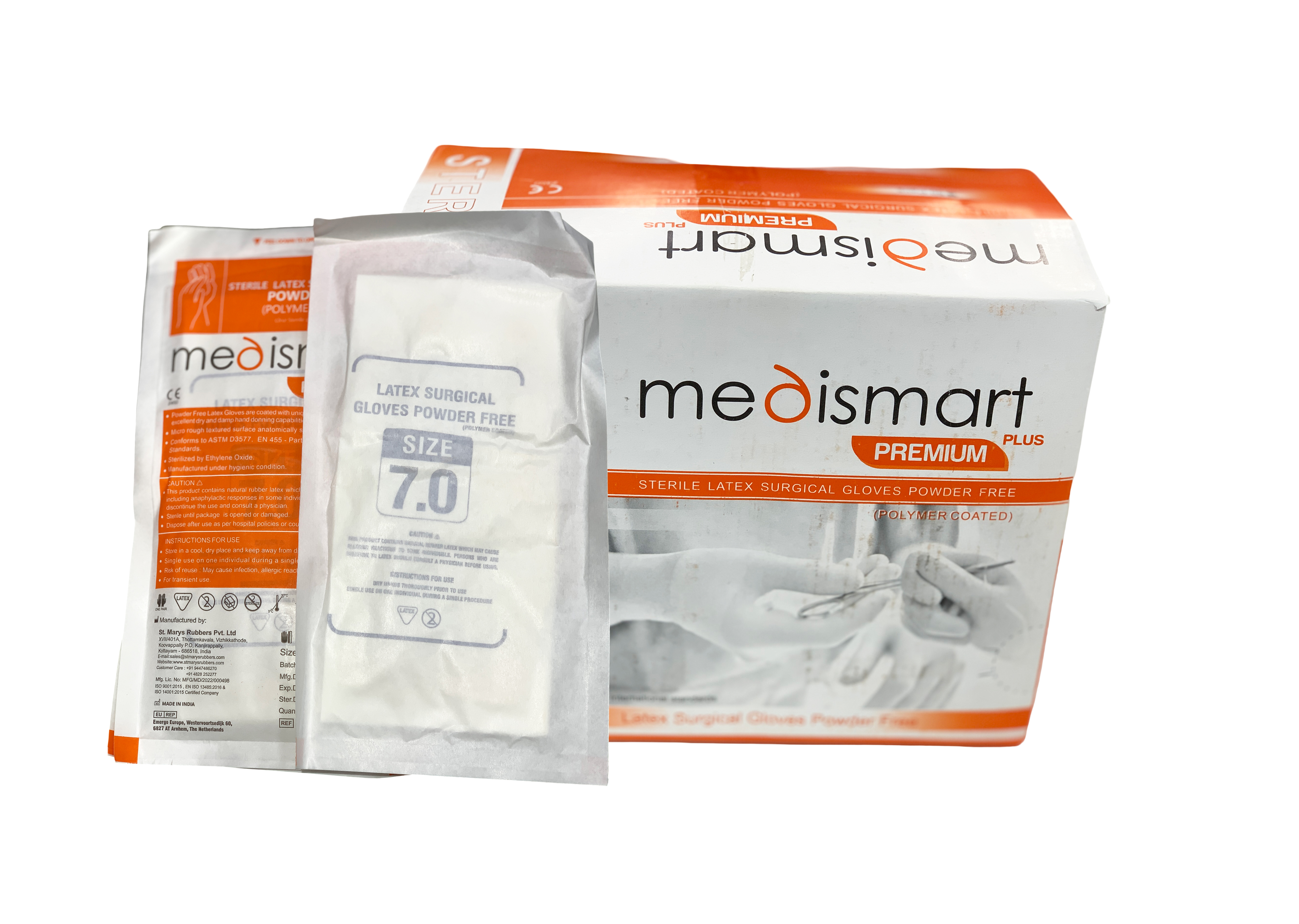 Medismart Plus Premium Sterile Latex Surgical Gloves (Powder Free, Polymer Coated),Surgical Gloves Medismart,قفازات ميديسمارت بلس بريميوم الجراحية المعقمة من اللاتكس (خالية من البودرة، مطلية بالبوليمر),قفازات لاتكس جراحية معقمة,Surgical Gloves india