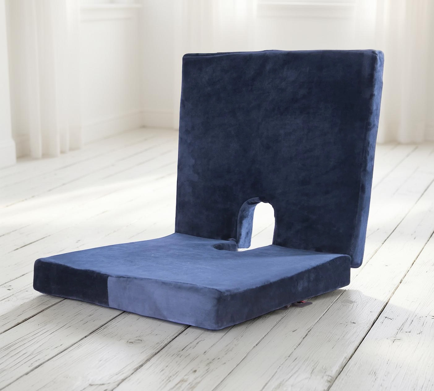 مقعد ومسند طبي مريح لدعم العمود الفقرى,Comfortable orthopedic seat and backrest for spinal support