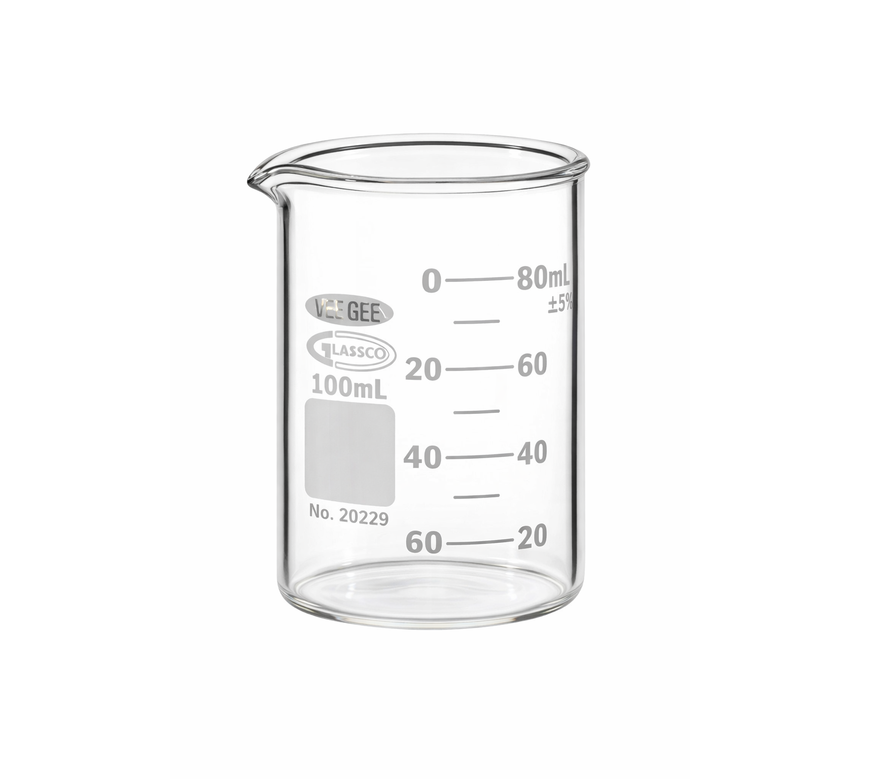 100mL Glass Laboratory Beaker,كأس زجاجي مخبري سعة 100 مل
