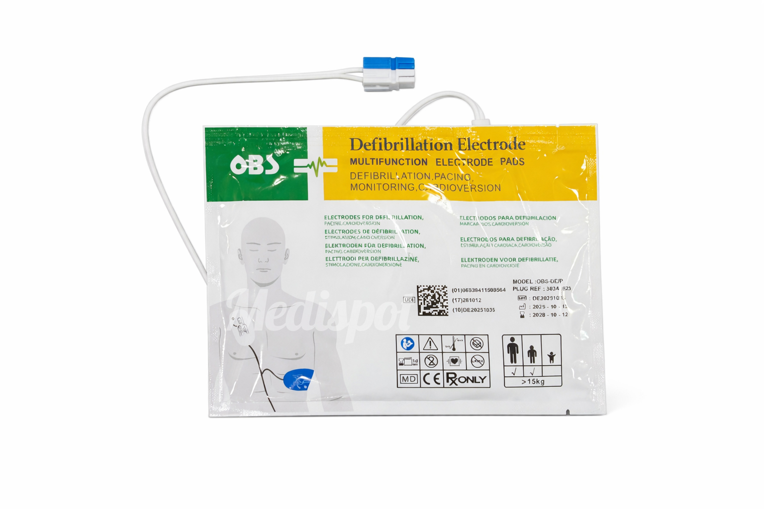 Multifunction Defibrillation Electrode Pads for AED (Compatible with Amoul i3 & i5 Defibrillators)