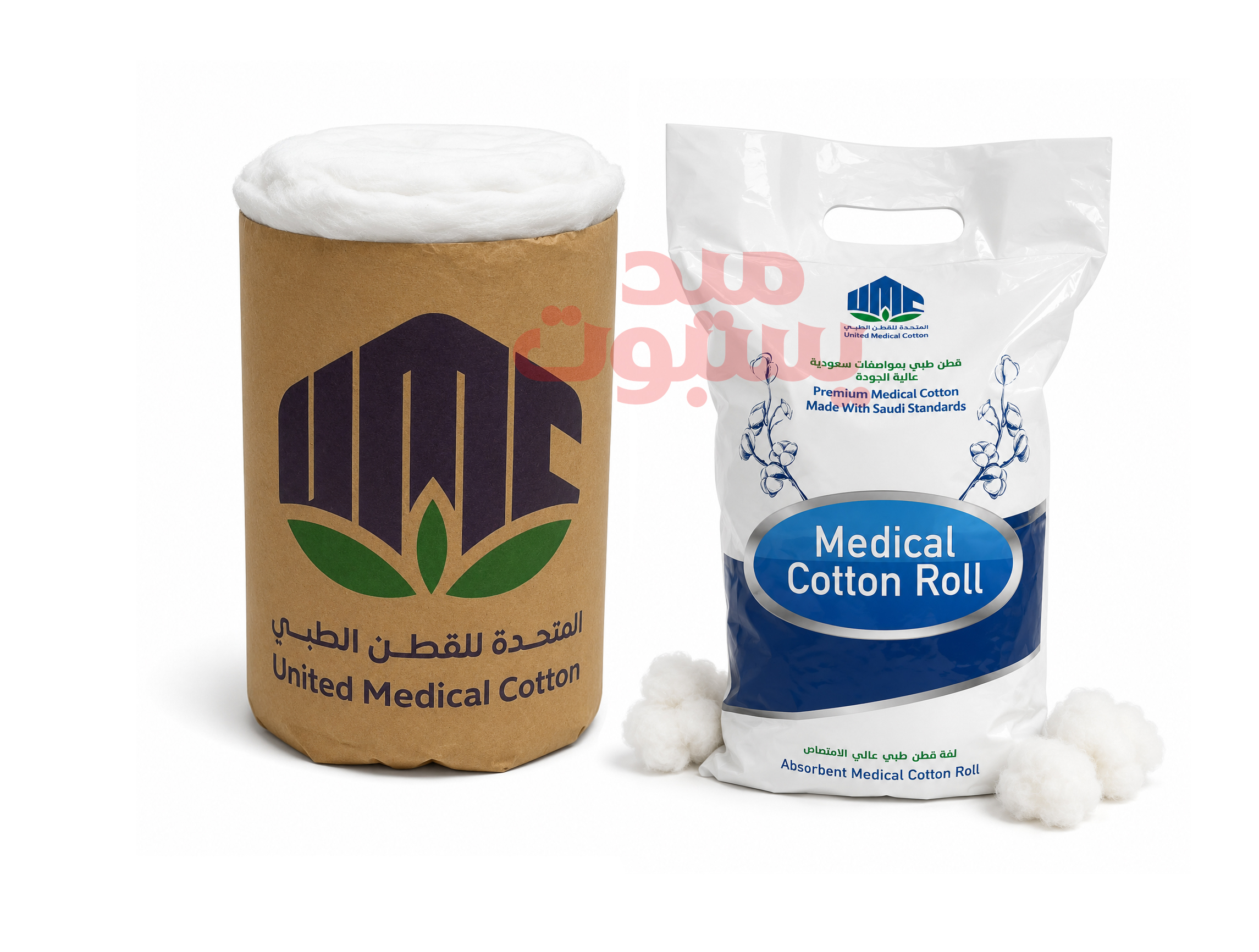 United Medical Cotton Premium Medical Cotton Roll – 500g Made in Saudi Arabia,لفة قطن طبي فاخر – 500 جم,لفة قطن طبي فاخر – 500 جمصُنع في المملكة العربية السعودية وفق أعلى معايير الجودة
